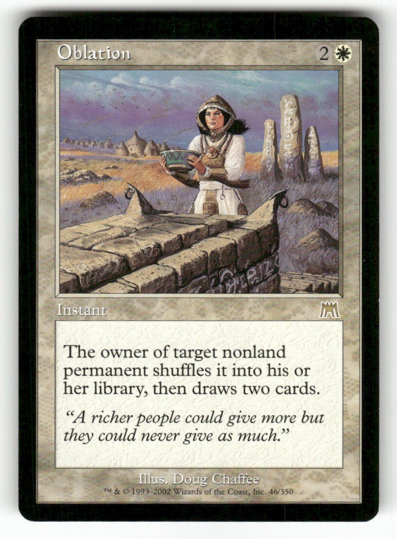 Oblation 46 Rare Onslaught Magic: The Gathering Near Mint