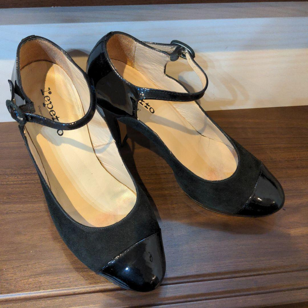 靴 repetto/Enamel Strap Pumps Repetto Paris | Terry pumps | Color Black