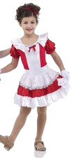 So Sweet RED Child X-Large Dance Costume Ballet Tap Dress w/Bloomers  Gloves