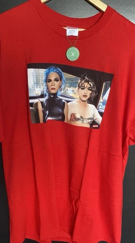 T shirt rouge SS18 Supreme Nan Goldin Misty et Jimmy Paulette XL BNWT rare
