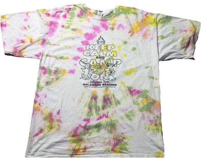Jellystone Park Delaware Beaches Tie Dye T Shirt XXL Yogi Bear Camp Tee