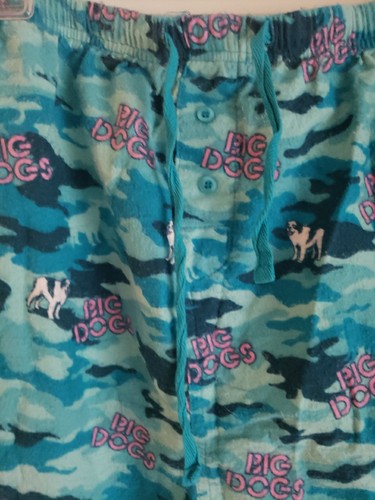 VTG Big Dogs Flannel Shorts Womens Plus 18/20 Blue Logo Graphic - Picture 4 of 8