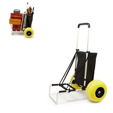 Beach Cart with 13" Wheels, Lightweight, Adjustable Height with Storage Bag