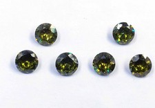 Natural Sri Lanka Green Sapphire Round 6 mm Lot 6 PCS IGL Loose Gemstone 6GHE
