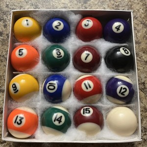 EXTREMELY RARE 1.5" MINIATURE BELGIAN ARAMITH BILLIARD BALLS