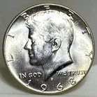 1968 D Kennedy Half Dollar  - 40% SILVER - CHOICE BU !  Cheap Shipping Too!
