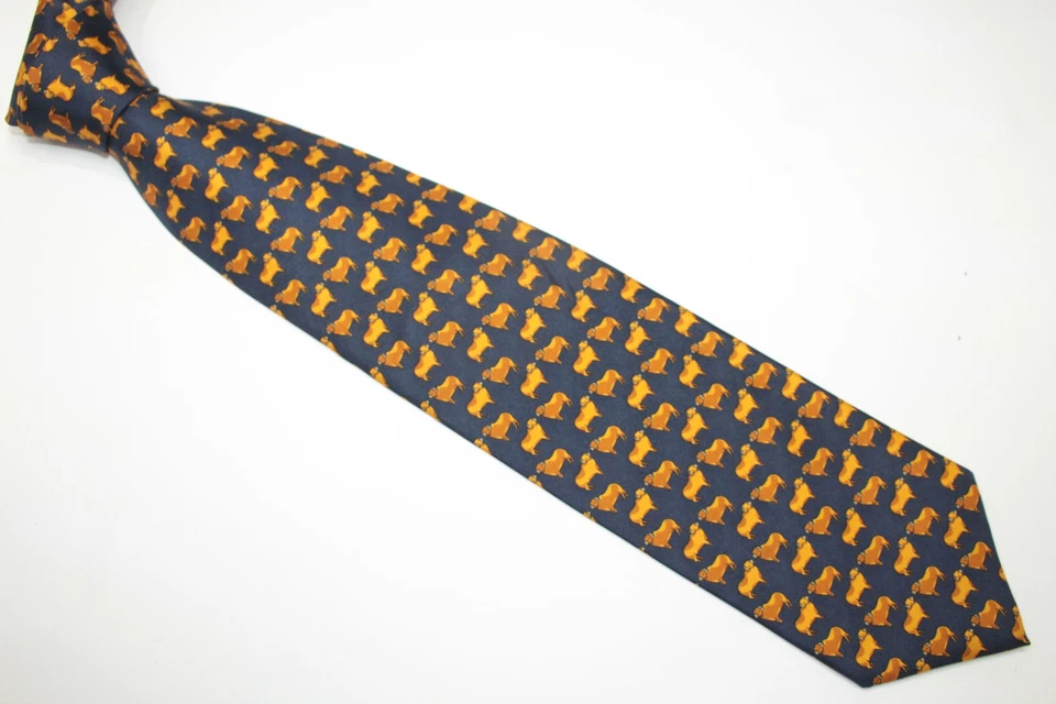 Corbata de seda ST.GEORGE hecha en Italia F86704 Foto 2 de 4