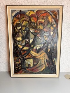 Abstract Original Painting On Canvas By Kolesar B
