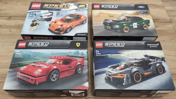 LEGO Speed Champions Pack 75880, 75884, 75890, 75892 - New, Sealed