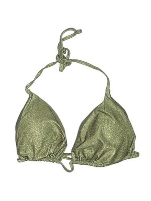 MC2 Saint Barth Women Gold Swimsuit Top L