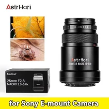 AstrHori 25mm F2.8 Macro 2x-5x Full Frame Manual Lens for Sony E-mount Cameras