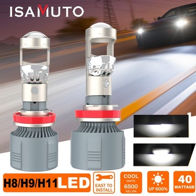 40W H8 H9 H11 LED Projector LENS Bulb Kit High Low Beam Headlight CANBUS 6500k