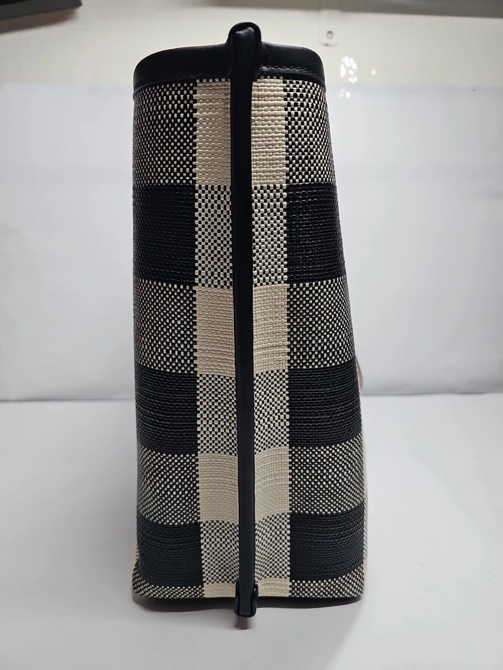 Bolso de Mano Tory Burch Perry Triple Compartimiento Cuadros Excelente Estado Foto 3 de 4