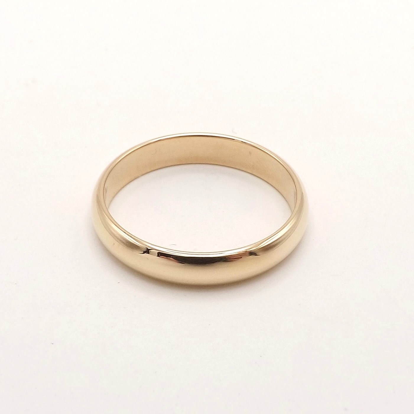 Solid 10k Gold Half Round Plain Wedding Band Ring… - image 3