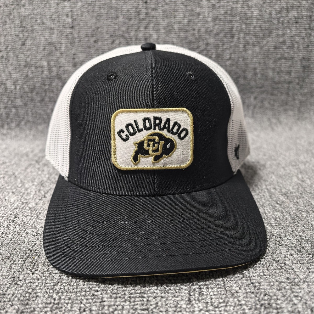 '47 Brand Colorado Buffaloes NCAA Trucker Hat Snapback Cap Black White Gold E967
