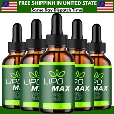 (5 Pack) Lipo Max Drops Advanced Formula Health & Fitness Supplement 180 Serving