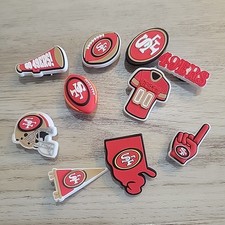 SAN FRANCISCO 49ers Shoe Charms For CROCS Set Of 10 NEW