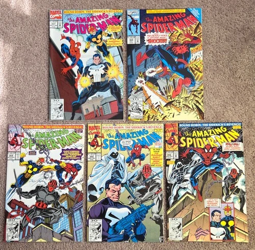 Amazing Spider-Man Lot of 5 #354-357,364 Marvel Comics 1991-92 - NM-