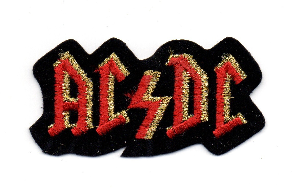 AC/DC Rare Vintage Licensed Gold & Red on Black Embroidered Patch