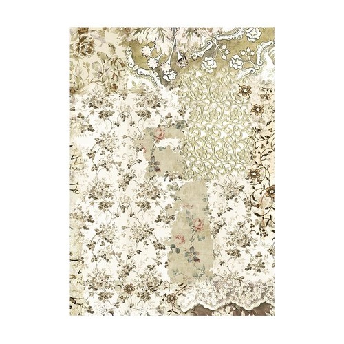 PAPEL ARROZ STAMPERIA A6 - ENCAJE ANTIGUO - 8 HOJAS SURTIDAS 10,5 x 14,8 cm - Imagen 8 de 9