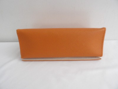 TORY BURCH Eyeglasses Sunglasses Case Pouch Orange Soft  display picture 2