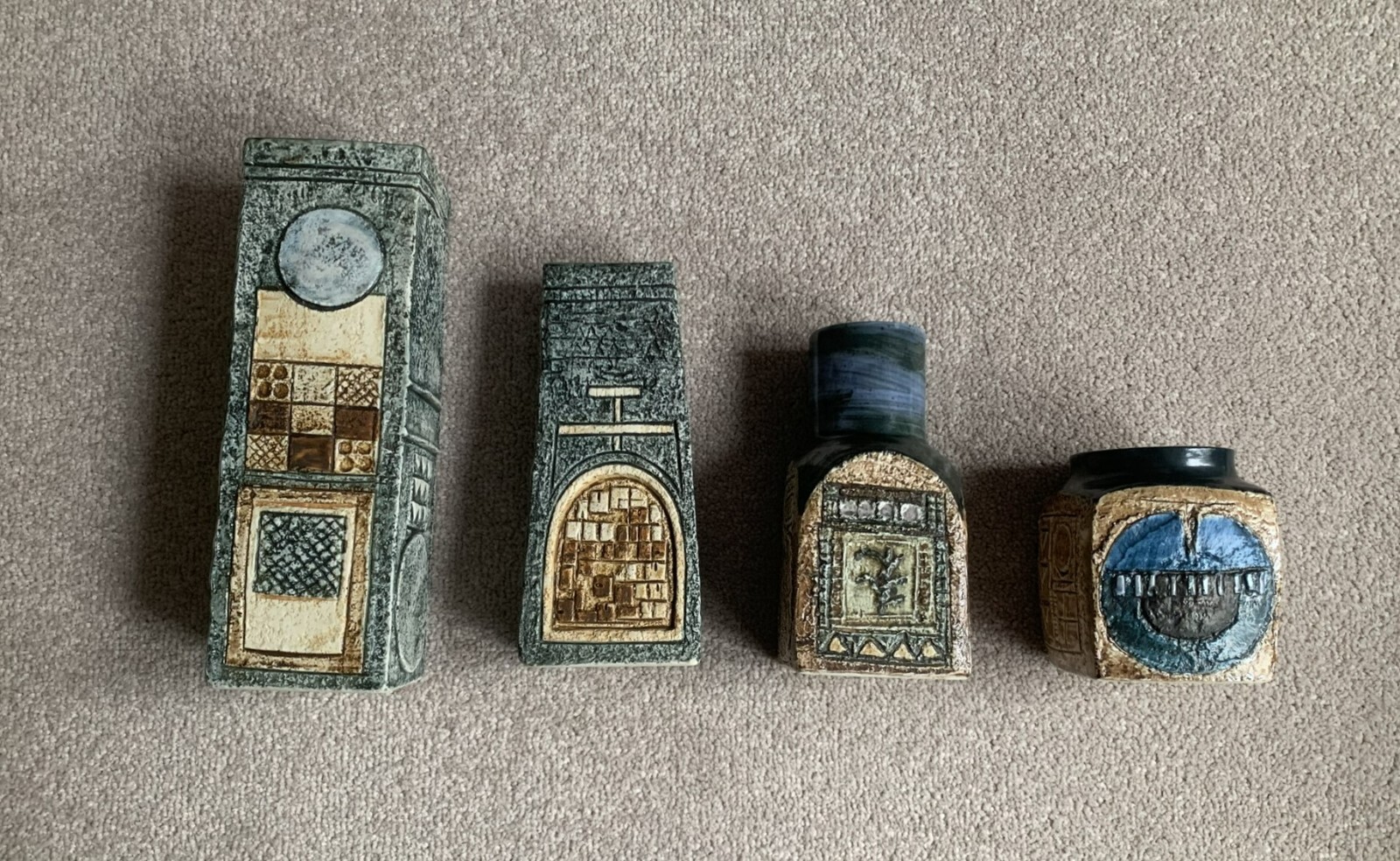 Four Troika Pottery Vases eBay