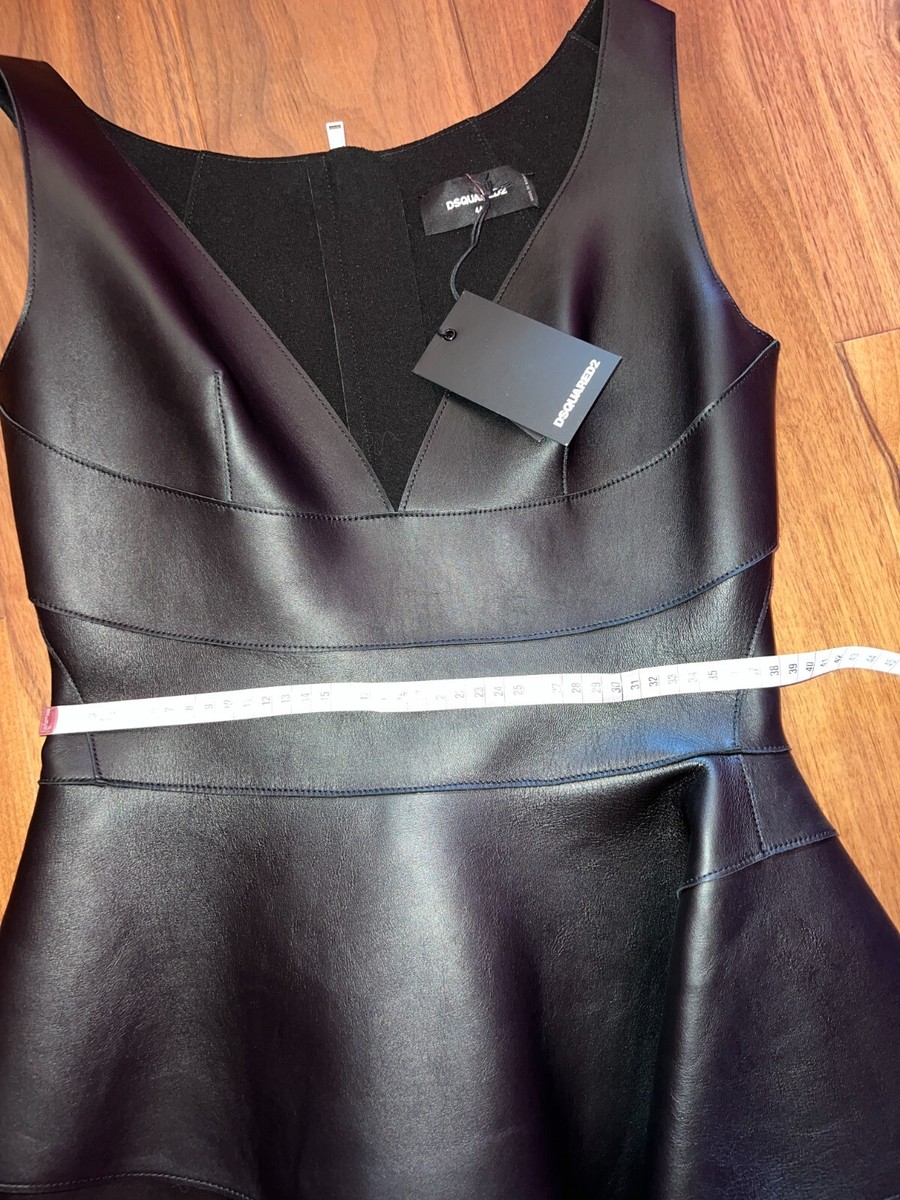 fitted faux leather dress Bebe Women's Laux Leather Bustier Midi Dress