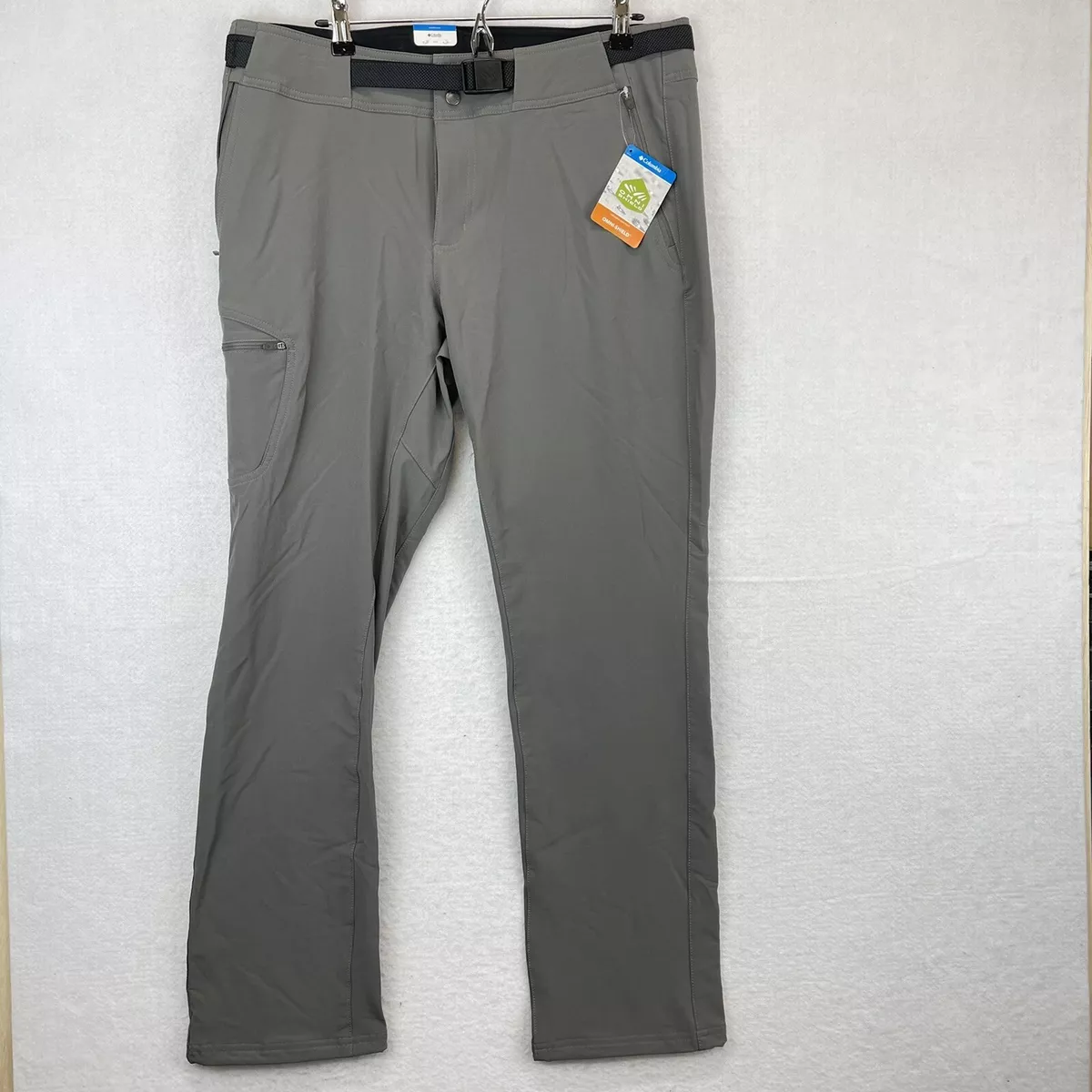 Columbia Omni Shield Active Fit Pants Women 16 Grey Full Straight Leg Hiking