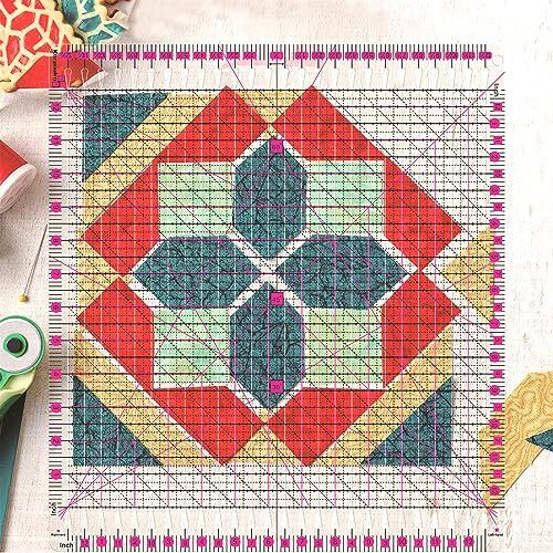 Quilting Ruler- 12.5 * 12.5" Slotted Rulers for Quilting and Assorted Colors - Picture 11 of 18