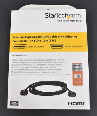 StarTech.com 6' Ft Premium 4k HDMI Cable Male x Male HDMM2MLP NEW