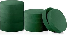 Maitys 12 Pieces Round Floral Foam Wet Green Flower Foam DIY Flower Arrangement