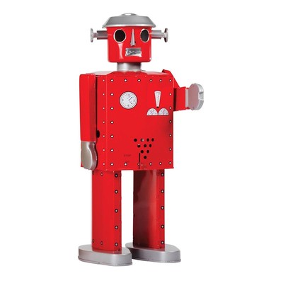 ENESCO SAINT JOHN - GIANT ATOMIC ROBOT RED - MECHANISCHES BLECHSPIELZEUG ZUM AUFZIEHEN - NEU 
