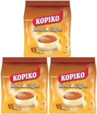 Kopiko Brown Coffee Mix Malaysia Instant Coffee 10 Sachets 275g (Pack of 3)