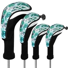 Golf Club Head Covers Woods 4 Pack Driver Fairway Hybrid 1 3 5 7 X w/Number Tag