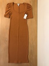 New! Nine West Ladies Bodycon Dress Short Sleeve Cinnamon Delight Size XSmall