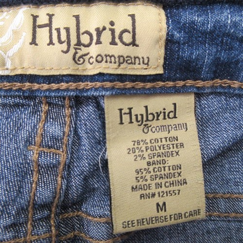 Hybrid & Company Womens Tapered Jeans Blue Stretch Pockets Denim Maternity M New - Picture 8 of 12