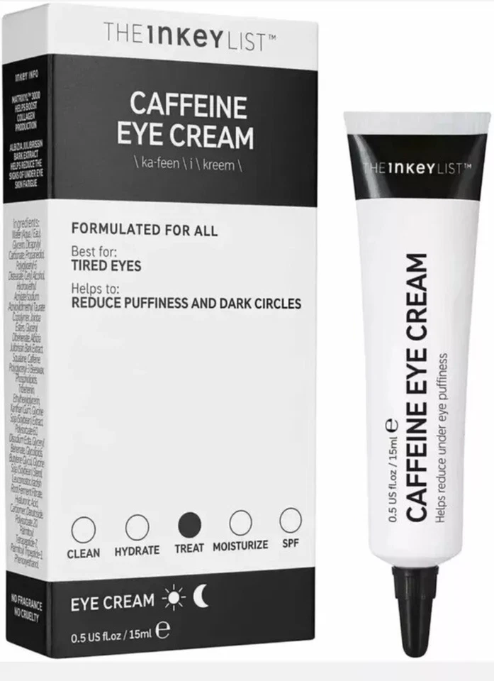The INKEY List Caffeine Eye Cream Helps Dark Circles and Tired Eyes 15ml