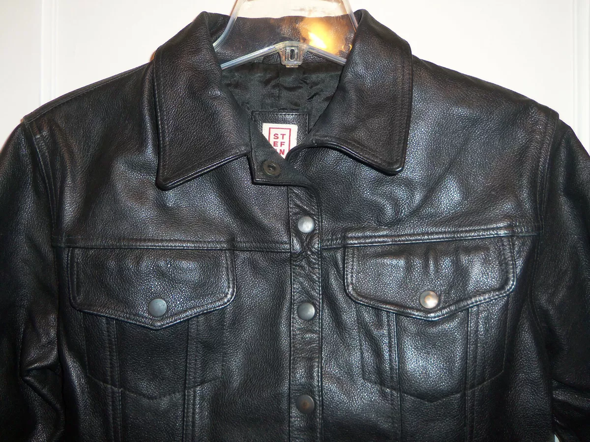 Stefanel leather best sale jacket