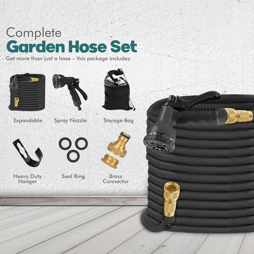 iDeer Life Expandable Garden Hose, 10 Spray Nozzle Hose, Up to 30M - Black - Picture 40 of 40