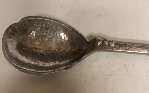 14" Cellini Craft Argental Hammered Aluminum Serving Spoon Hand Made Vtg - Picture 2 of 12