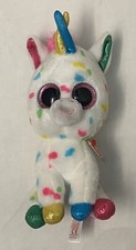 TY Beanie Boos - HARMONIE the Unicorn Glitter Eyes 7” Plushie (Tags Included)