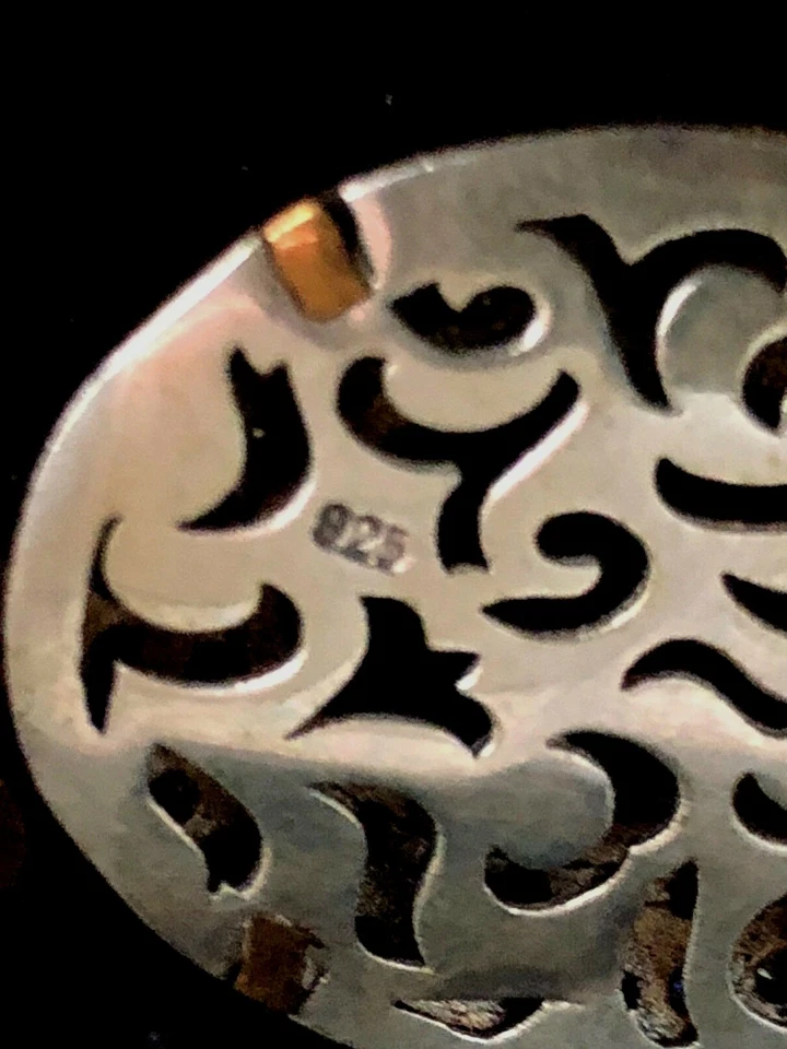 Mexico, Taxco Sterling Silver Choker Necklace With Large Sapphire Color Stone... - Image 3 of 4