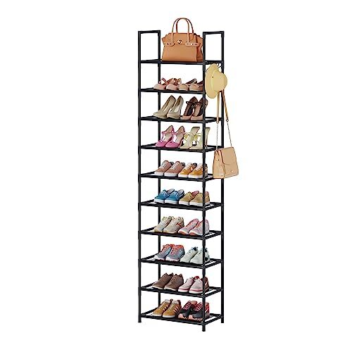 Shoe Rack Organizer, 10 Tier Tall Shoe Rack for Closet Entryway - Holds 20-25