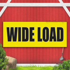 WIDE LOAD Advertising Banner Vinyl Mesh Sign Oversize Many Sizes