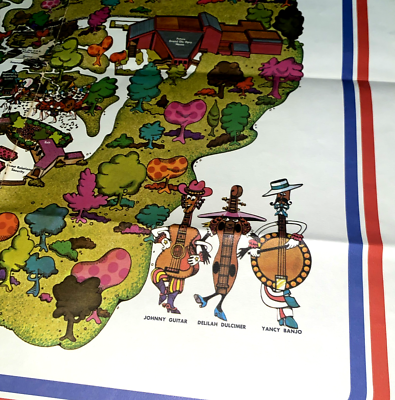 1973 Opryland Theme Park Souvenir Map Rare Excellent Shape - 52