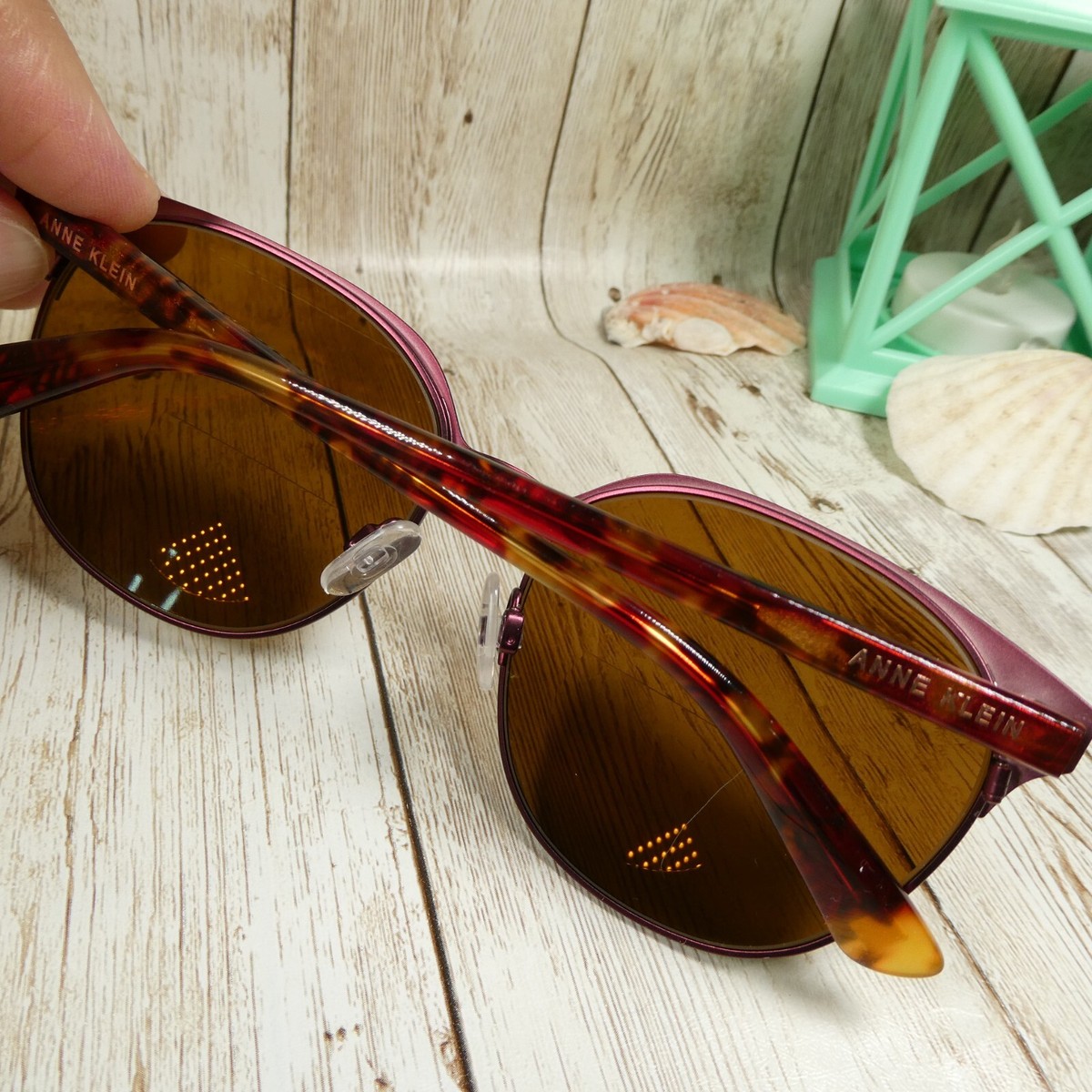 ANNE KLEIN AK7068-603-55 Sunglasses Size 55mm 135mm 16mm red Women NEW Anne Klein Merlot Metal Tortoise Sunglasses FRAME w/Bifocal  main image 4