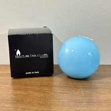 NEW Graziani Meloria Decorative Candle Celeste Light Blue Small 100mm Sphere