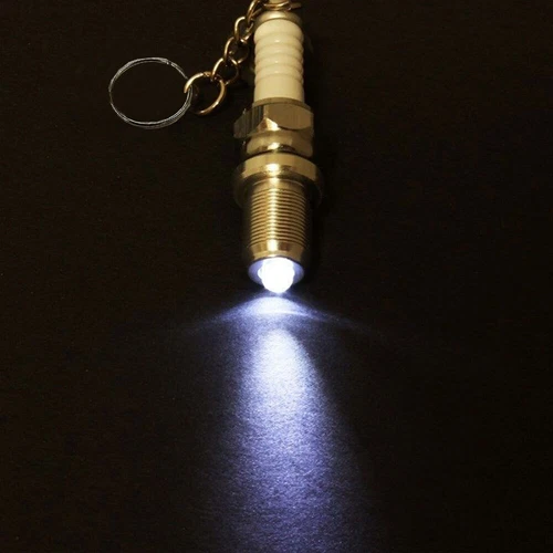 (3x) Zündkerze Schlüsselanhänger LED Licht Schlüsselanhänger Ring Autoteile Schlüsselring Schlüsselanhänger NEU - Bild 10 von 19