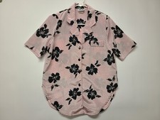J. J. Green Wood Women's Blouse Size S / M Pink Black Floral print Made In USA
