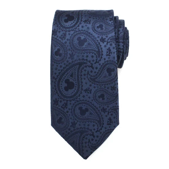 Disney Mickey Mouse Navy Paisley Men's Tie - Image 3 of 4